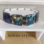 アバロンシェル　バングル　アワビ貝　天然貝バングル　Selene crystal