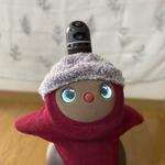 ふわふわベレー帽（グラデーション薄紫）