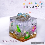 オルゴナイト　ギフト形　キューブ　フローライト　カエル　レジン　［送料無料］