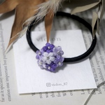 ヘアゴム　お花　プレゼント　刺繍糸
