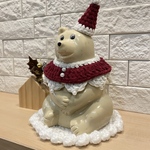 しろくま貯金箱 ポーラーベア 北欧雑貨 クリスマスサンタ冬の着せ替え3点セット