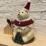 しろくま貯金箱 ポーラーベア 北欧雑貨 クリスマスサンタ冬の着せ替え3点セット
