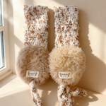 手編みふわもこイヤーマフ／ヘッドバンド付き・冬のあったか耳当て／軽量