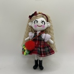 赤いチェックジャンスカのドールチャーム