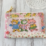 vintageコレクション★ネコちゃんのキルティングポーチ