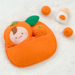 【フェルトマスコット】ぽよりのちゃん(みかん🍊)のお世話セット