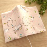 ◆専用ページ◆【文庫本size】布のブックカバー 　音符とマエナガ　再販