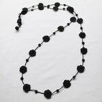 ◆ ジニア ◆ レース ロングネックレス 【 ブラック 】