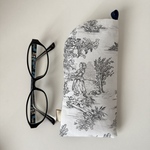 メガネケース　トワルドジュイ Toile de Jouy 　 オフホワイト×グレー　