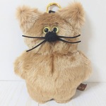 【ブロンド】もじゃ猫キーホルダーポーチ