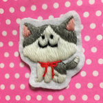 毛糸のねこワッペン