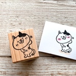 【sale】消しゴムはんこ　照れる猫