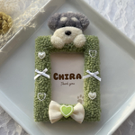 シュナウザー　犬　トレカケース　パンチニードル　ハンドメイド　タフティング