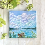 アクリル画《原画》 ✴︎ 夢雲と船 ✴︎