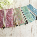 【ぺ様オーダー品】リバティ＊ファスナー付きポケットティッシュケース＊Jenny's Ribbons（ピンクミックス 26X/ピンクミックス/グリーン/ラムネ）      