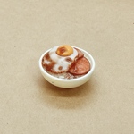 【ごはんのおとも】ミニチュアフード「ハムエッグごはん」