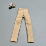 単品　クリーム　ストレートタックパンツ　リカちゃん　服　22cmドール　ズボン