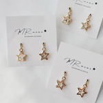 星 ビジューピアス   星 シンプル  ✳︎ 小さい ジルコニア ビジュー  キュービックジルコニア CZダイヤモンド  .   金属アレルギー対応 イヤリング / サージカルステンレスピアス