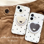 ♡.｡mat heart grip  -dot iPhone case- for MagSafe【k】