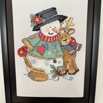 SnowMan⛄️クロスステッチ刺繍額