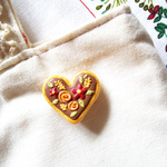 ほっこりカラー♡アイシングクッキーのブローチ（Aタイプ）