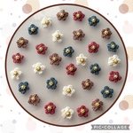 ミニ花モチーフ　かぎ針編み