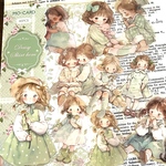 Dolly girls（GREEN）・フレークシール・海外シール・40枚入【m】