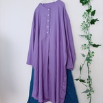 SALE！リネンヘンリーネックワンピース
