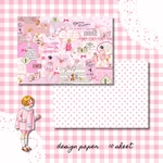 【pink ribbon】デザインペーパー　10枚