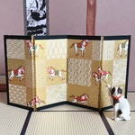 ミニチュア 友禅紙の屏風　お正月①