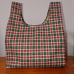 《 送料無料 》エコバッグ ＊ レジ袋タイプ   ＊ ミニサイズ ＊ クリスマス柄 ＊ 布小物 