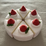 フェルトおままごと　ショートケーキ（ホールケーキ）
