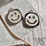 【1pc】スマイルシェルチャーム　プラチナシルバー