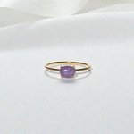 チャロアイトAAA- オーバルカボション 一粒リング