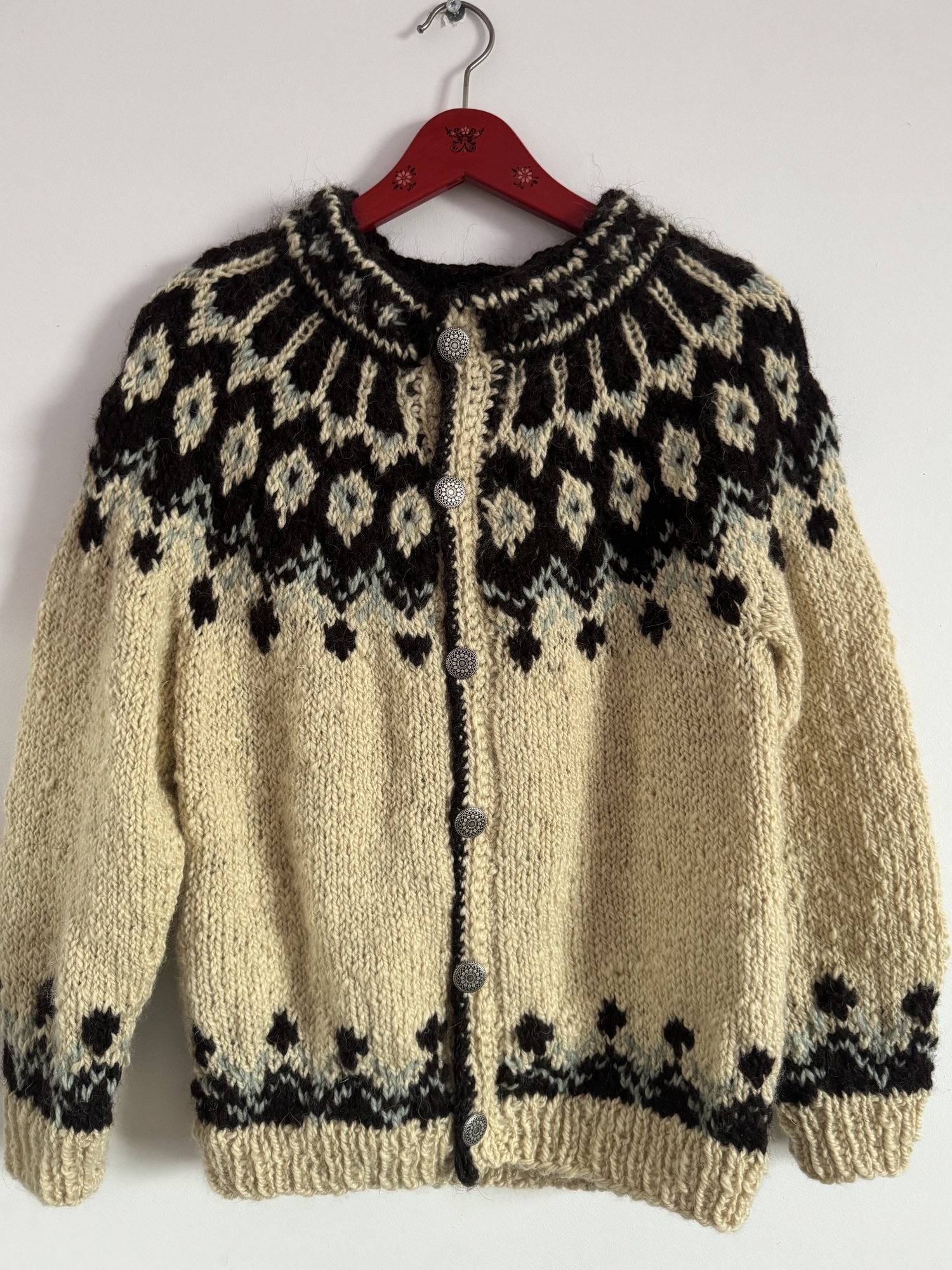 手紡ぎ毛糸のロピカーディガン クリーム - Popollster Wool | minne 