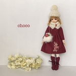 リカちゃん服　ブライス服　冬は赤で暖かく❄️⛄️❤️