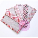 A6 リフィル 4枚 saving 家計管理 袋分け貯金  vivid check pattern