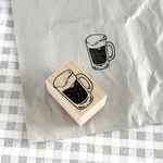 生ビールのラバースタンプ　ジョッキビールのはんこ［20×30mm］