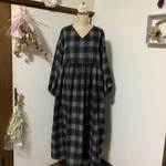 綿チェック　ワンピース💕
