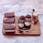 ✨NEW🍫チョコづくし🍫Lotus＆チョコスイーツセット✨ミニチュアフード　ミニチュアスイーツ　フェイクスイーツ