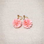 花イヤリング＆ピアス ピンク