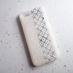 《受注製作》Wacon友禅和紙 iPhone(5/5s)(5c)ハードカバー［麻の葉×彩かのこ］