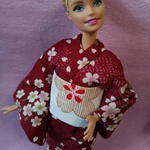 Barbie's kimono YUKATA ＆OBI バービー 浴衣と帯