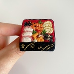 おせち 手刺繍ブローチ