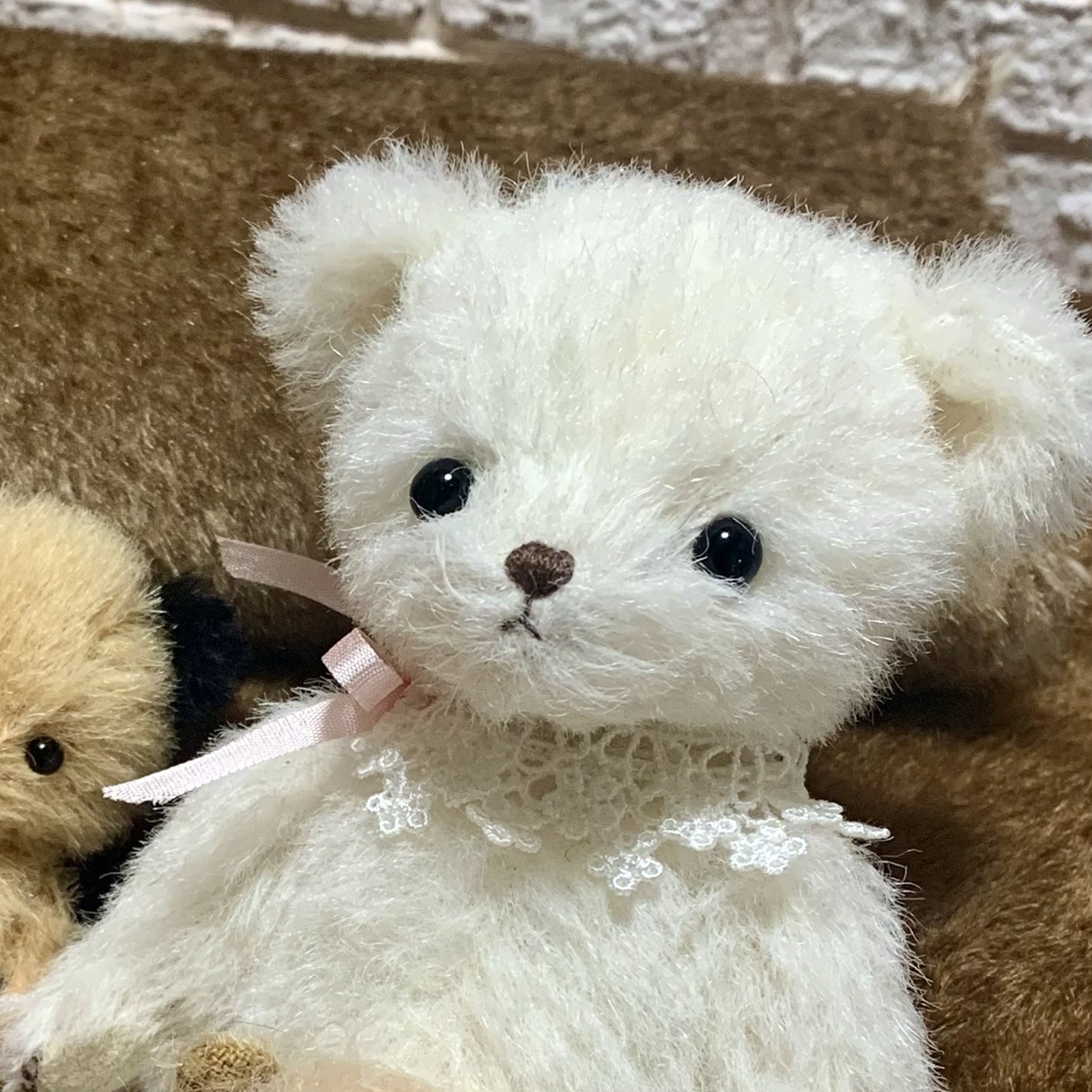 白熊ちゃん テディベア ハンドメイド ぬいぐるみ くまちゃん くま - ai