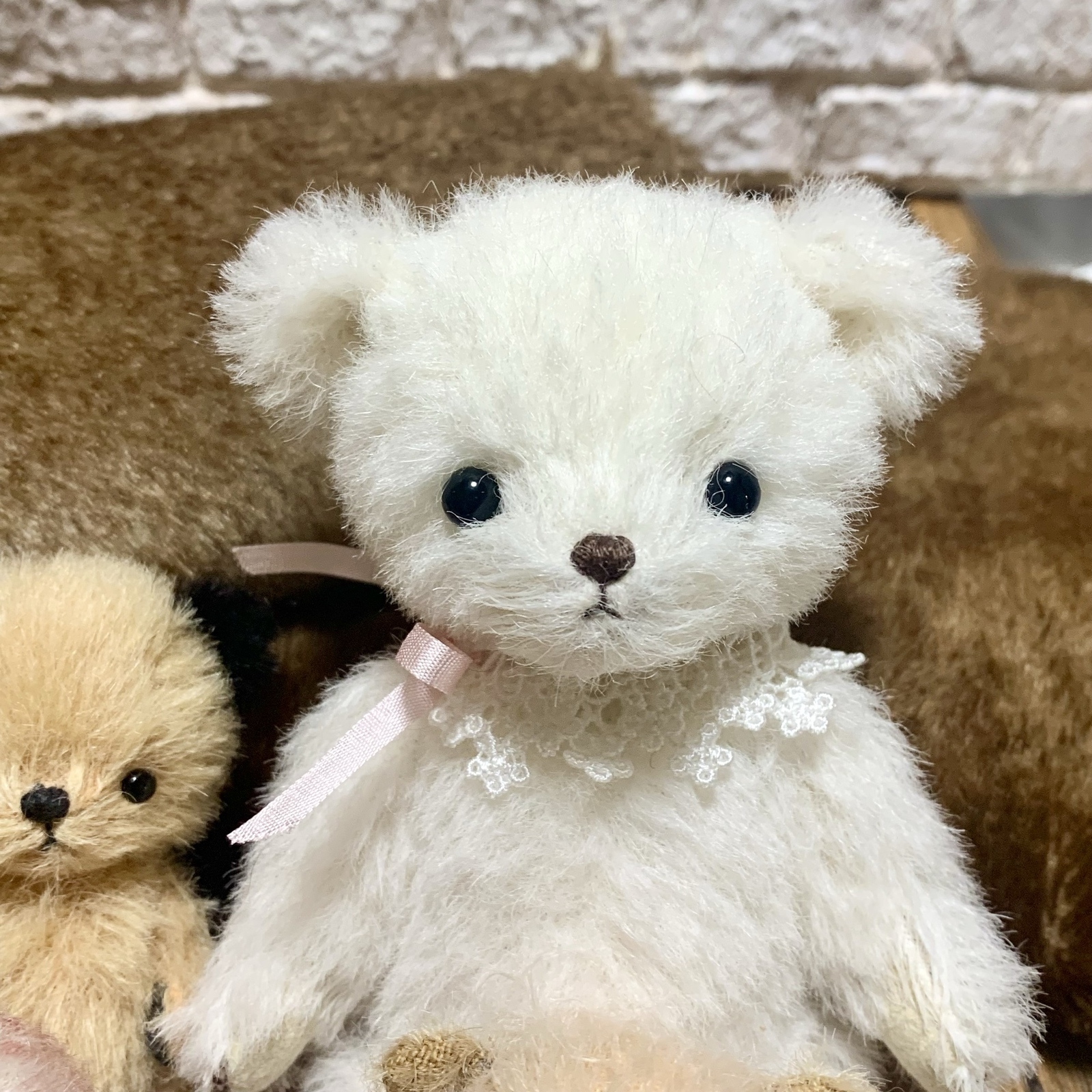白熊ちゃん テディベア ハンドメイド ぬいぐるみ くまちゃん くま - ai