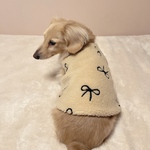 犬服★ リボンボア　ジレ　ダックス　重ね着　ベスト　