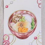 ※liplan様用です。他の方はご購入いただけません_(._.)_　手描きポストカード　原画　お雑煮