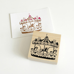 スイーツメリーゴーランドのはんこ　ラバースタンプ【58×58】