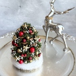 松ぼっくりの星降るクリスマスツリー RED Berry Sサイズ